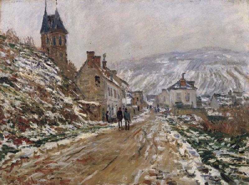 Claude Monet The Road in Vetheuil in Winter China oil painting art